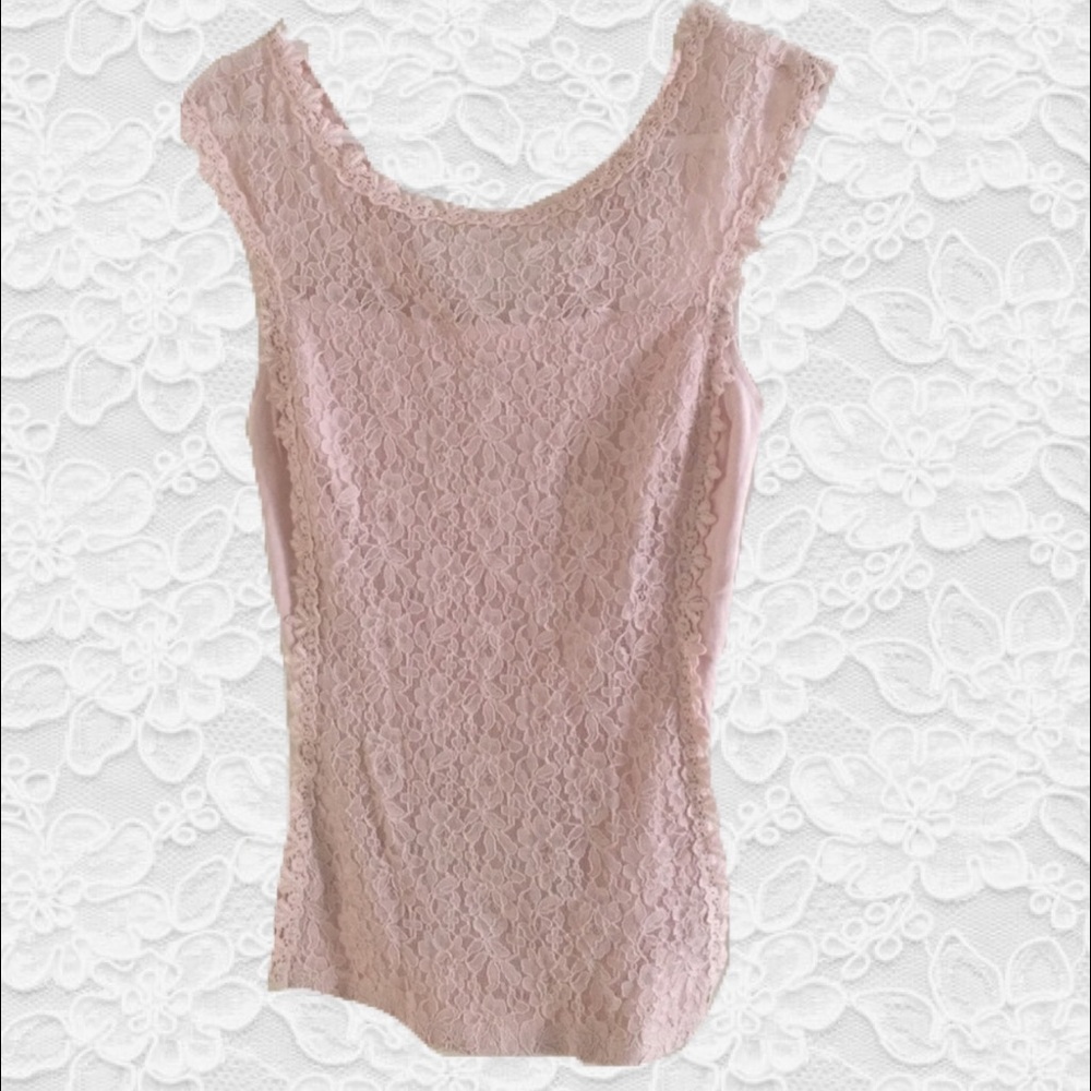 Express Blush Lace Top